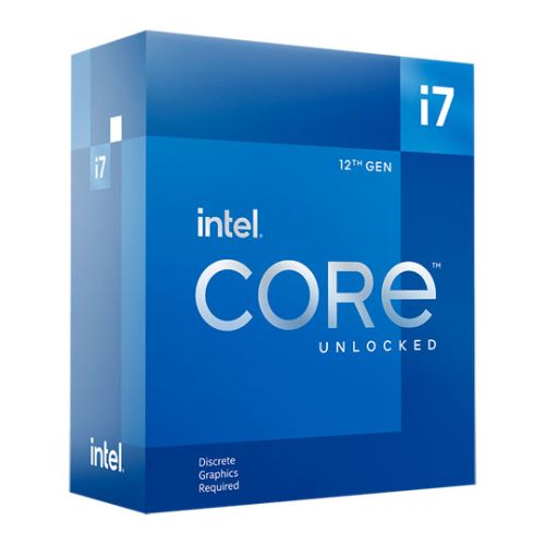 Intel Core i7-12700KF CPU, 1700, 3.6 GHz (5.0 Turbo), 12-Core, 125W (190W Turbo), 10nm, 25MB Cache, Alder Lake, Unlocked, No Graphics, NO HEATSINK/FAN Intel Core i7-12700KF CPU, 1700, 3.6 GHz (5.0 Turbo), 12-Core, 125W (190W Turbo), 10nm, 25MB Cache, Alder Lake, Unlocked, No Graphics, NO HEATSINK/FAN